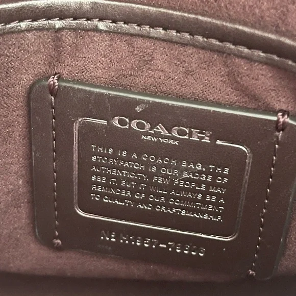 Coach Parker Handbag in Metallic Red Leather